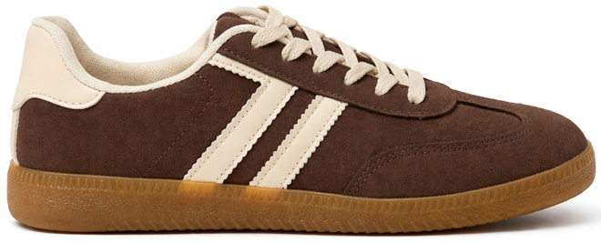 BRĄZOWE DAMSKIE SNEAKERSY TRAMPKI ZAMSZOWE SZNUROWANE 1