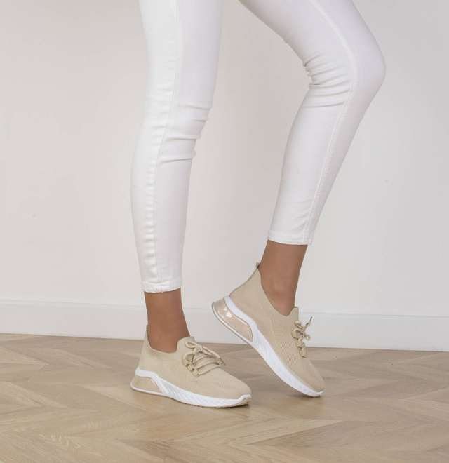 BEŻOWE BUTY SPORTOWE SNEAKERSY VETTA 7