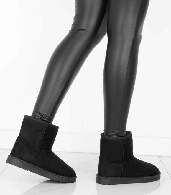 CZARNE ŚNIEGOWCE OCIEPLANE BOTKI WSUWANE FUTERKO 9