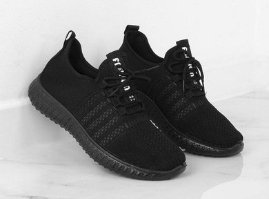 CZARNE MĘSKIE SNEAKERSY