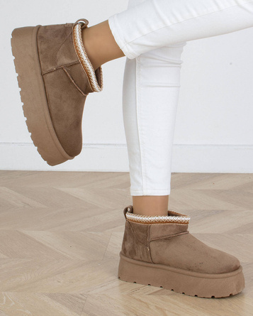 BRĄZOWE OCIEPLANE ŚNIEGOWCE BOTKI NA PLATFORMIE ROJZA