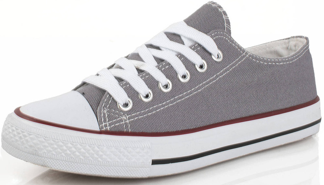 SZARE KLASYCZNE NISKIE TRAMPKI DAMSKIE   3