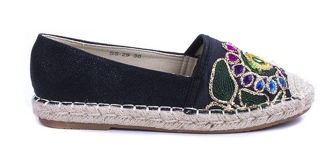 CZARNE BALERINKI ESPADRYLE HOLIDAY 2