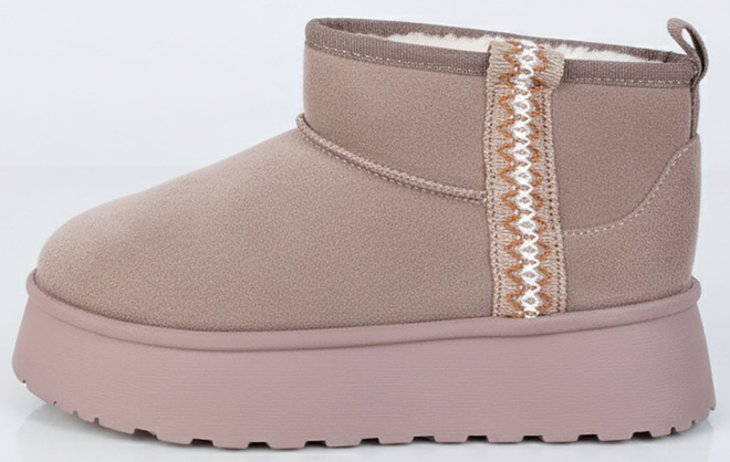 BEŻOWE OCIEPLANE ŚNIEGOWCE BOTKI PLATFORMA RICCA 3