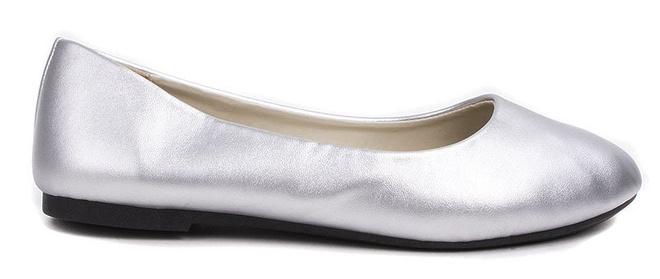 SREBRNE BALERINKI BALERINY EKO SKÓRA 2