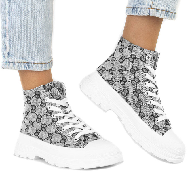 SZARE WYSOKIE TRAMPKI PALLADI 1