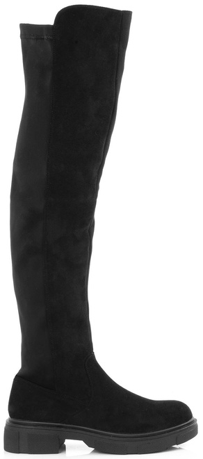 CZARNE ZAMSZOWE KOZAKI ZA KOLANO LOTTY 1