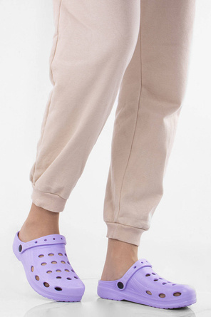 FIOLETOWE LEKKIE KLAPKI  KROKSY