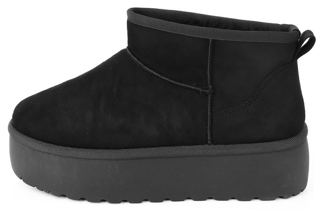 CZARNE OCIEPLANE ŚNIEGOWCE BOTKI NA PLATFORMIE ARLENINA 3