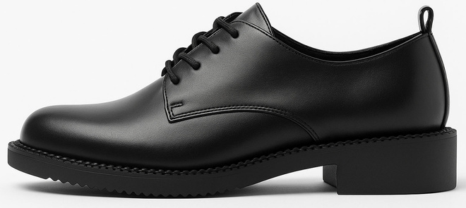 CZARNE PÓŁBUTY SKÓRZANE DAMSKIE SZNUROWANE SIRRO 3