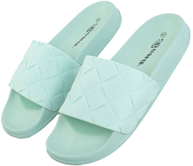 ZIELONE GUMOWE PLECIONE KLAPKI MELISKI KEILIS 4