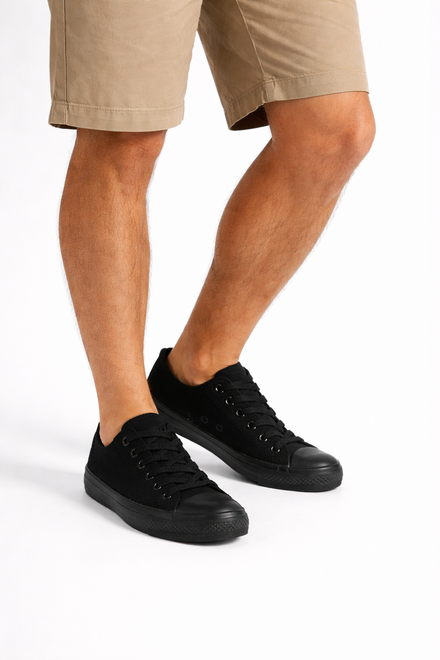 TRAMPKI NISKIE KLASYCZNE TENISÓWKI CZARNE 7