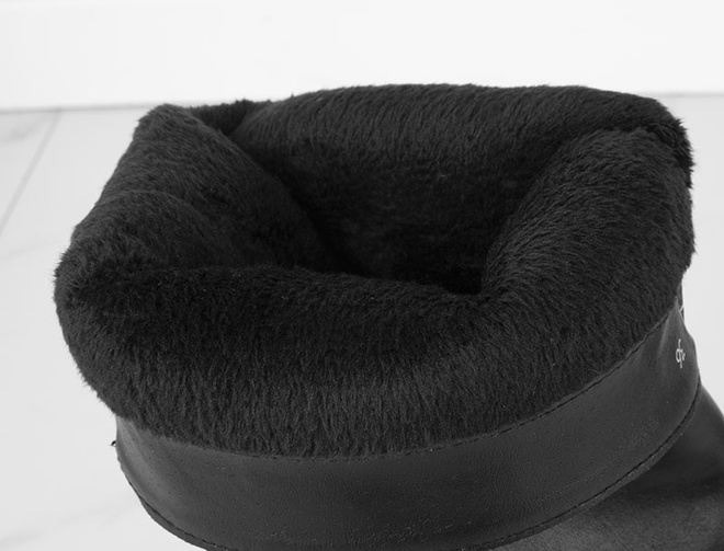 CZARNE DAMSKIE KOZAKI BOTKI SKÓRZANE PLATFORMA WSUWANE EGELIA 6