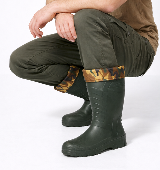 ZIELONE MĘSKIE KALOSZE GUMOWCE WYSOKIE 5