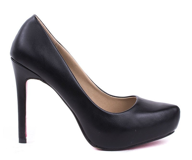 CZARNE SZPILKI NA PLATFORMIE EKO SKÓRA GWEN 2