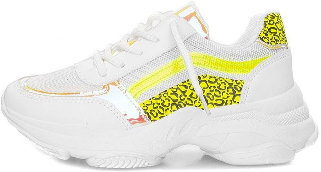 BIAŁE SNEAKERSY NA PLATFORMIE HOLOGRAM HOLLY 4