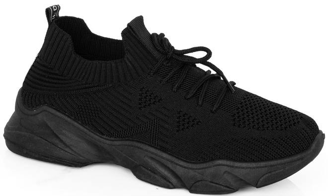 DAMSKIE CZARNE BUTY LEKKIE SNEAKERSY ELODIE 1