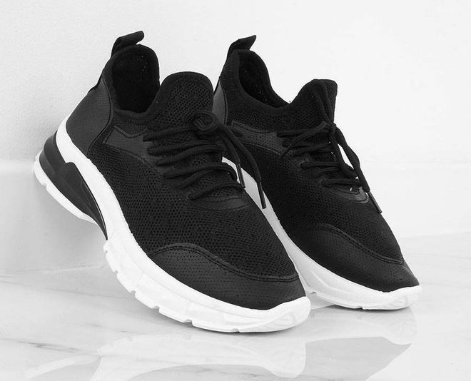 CZARNE SNEAKERSY NA GRUBEJ PODESZWIE JODDEN 3