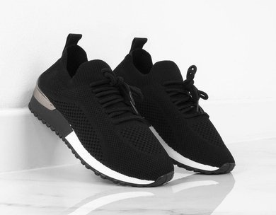 CZARNE WSUWANE BUTY SPORTOWE ALIAN