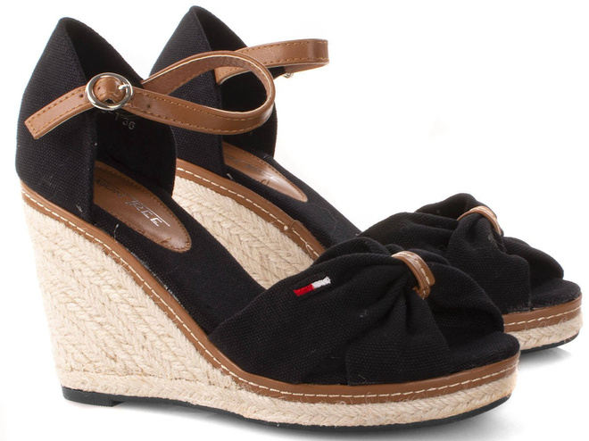 CZARNE SANDAŁY NA KOTURNIE ESPADRYLE RAFELLA 4