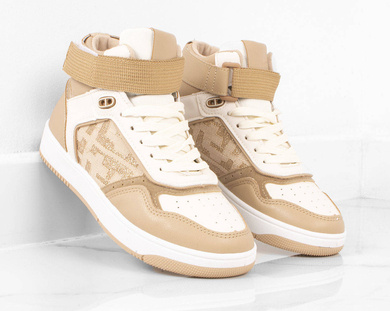 BEŻOWE WYSOKIE BUTY SPORTOWE DOMINICA