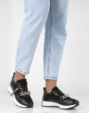 CZARNE SNEAKERSY Z ŁAŃCUCHEM WREN
