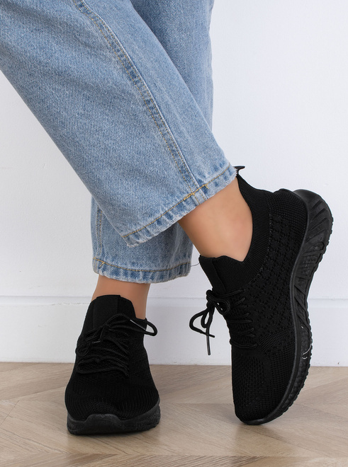 DAMSKIE CZARNE BUTY LEKKIE SNEAKERSY GRASA 7