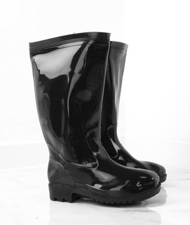 CZARNE MĘSKIE KALOSZE GUMOWCE WYSOKIE