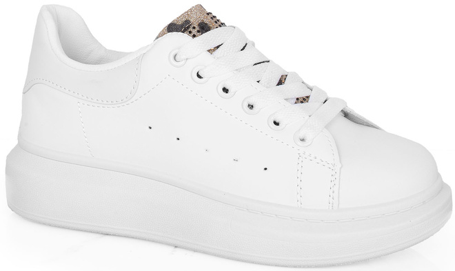 DAMSKIE BIAŁE SNEAKERSY TRAMPKI SKÓRZANE DARCIA 1