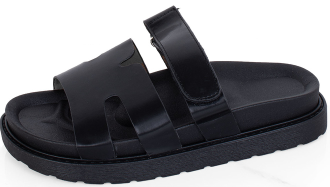 CZARNE DAMSKIE KLAPKI ELEGANCKIE SARAE 3