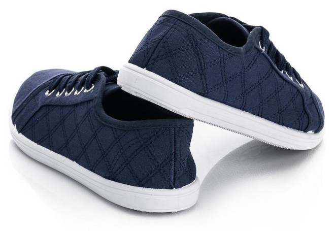 GRANATOWE PIKOWANE TENISÓWKI TRAMPKI PATTY 2