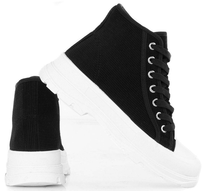 CZARNE WYSOKIE TRAMPKI PALLADI 3