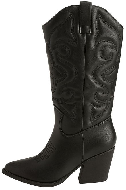 DAMSKIE CZARNEWYSOKI  KOZAKI KOWBOJKI KLASYCZNE CESINA 3