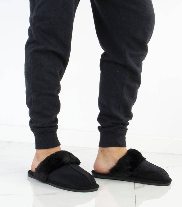 CZARNE MĘSKIE OCIEPLANE KAPCIE KLAPKI 6