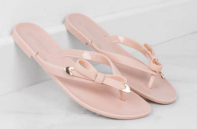 BEŻOWE GUMOWE JAPONKI MELISKI GUMOWE LUCIAS