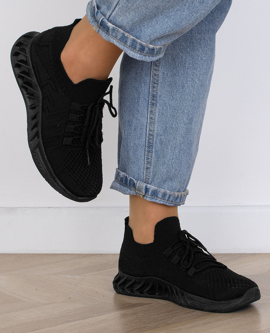 DAMSKIE CZARNE BUTY LEKKIE SNEAKERSY VINO 7