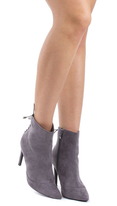 SZARE OCIEPLANE ZAMSZOWE BOTKI NA SZPILCE BECKY 5