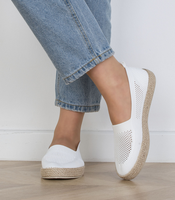 BIAŁE KORONKOWE ESPADRYLE TENISÓWKI LUCJA 6