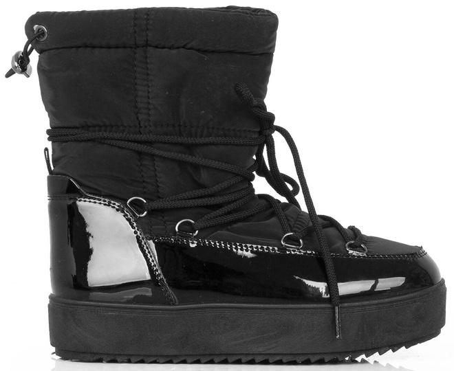 CZARNE ŚNIEGOWCE BOTKI OCIEPLANE WSUWANE  1