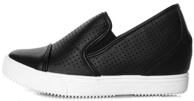 CZARNE SNEAKERSY NA KOTURNIE AGILLAS 4