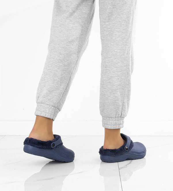 GRANATOWE OCIEPLANE KLAPKI CHODAKI KROKSY  7