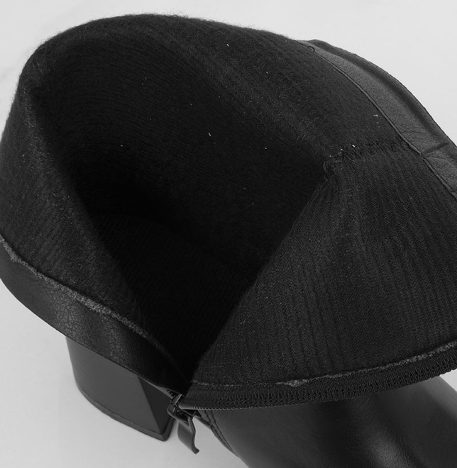 CZARNE DAMSKIE BOTKI NA SŁUPKU SKÓRZANE NA ZAMEK SALASA 7