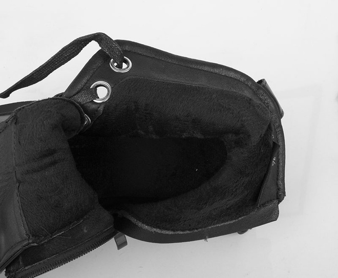 CZARNE SKÓRZANE BOTKI DAMSKIE OCIEPLANE TRAPERY GLANY PALINA 6