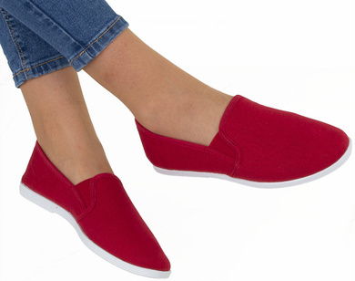CZERWONE TRAMPKI TENISÓWKI SLIP ON DANI