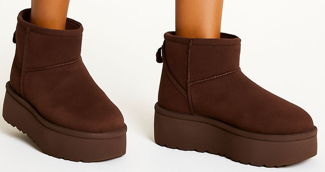 BRĄZOWE OCIEPLANE ŚNIEGOWCE BOTKI NA PLATFORMIE AMBRIA 1