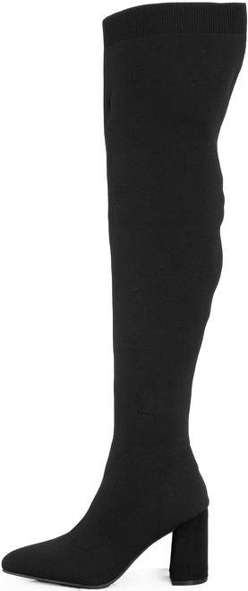 DAMSKIE CZARNE KOZAKI NA SŁUPKU ELASTYCZNA CHOLEWKA SOPHIE 4