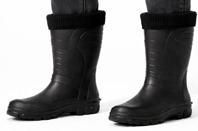 CZARNE MĘSKIE KALOSZE PIANKOWE WYSOKIE 4