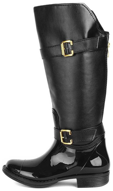 CZARNE SKÓRZANE KALOSZE KLOTR 2