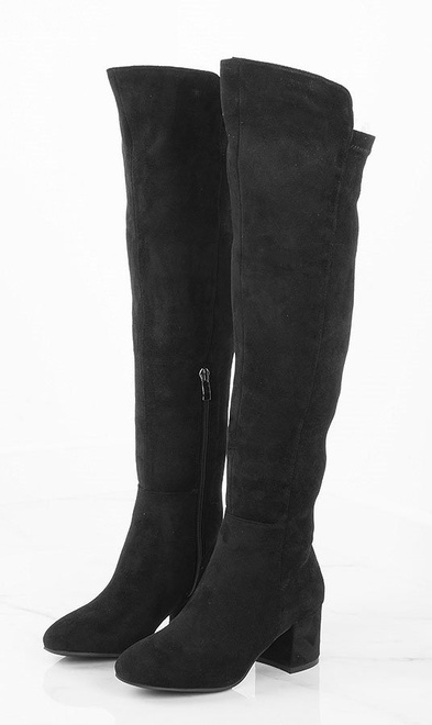 CZARNE KOZAKI ZA KOLANO SHANTLY