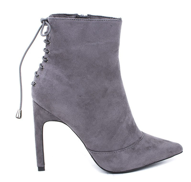 SZARE OCIEPLANE ZAMSZOWE BOTKI NA SZPILCE BECKY 2